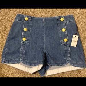 Adorable Midi High Rise button shorts